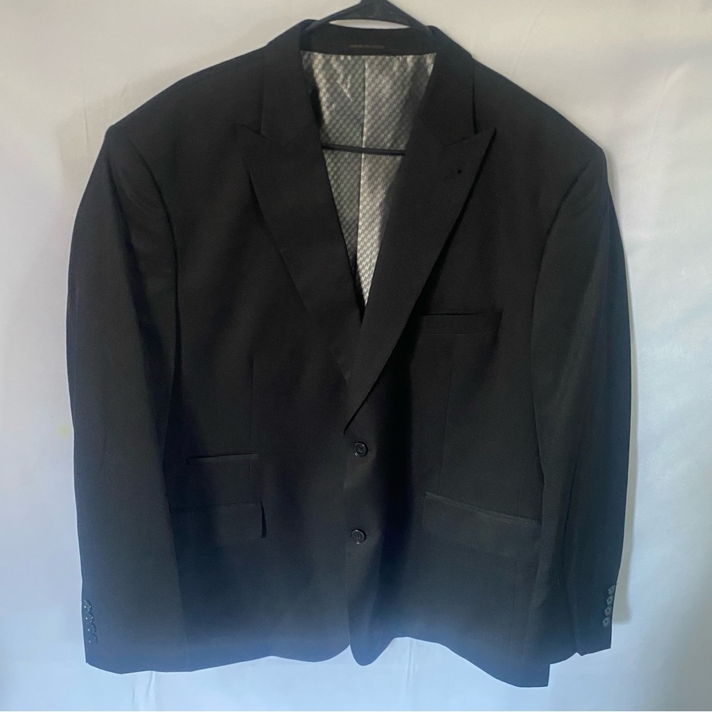 Steve Harvey Collection Men's Black Blazer Sport Coat 48R Formal Business